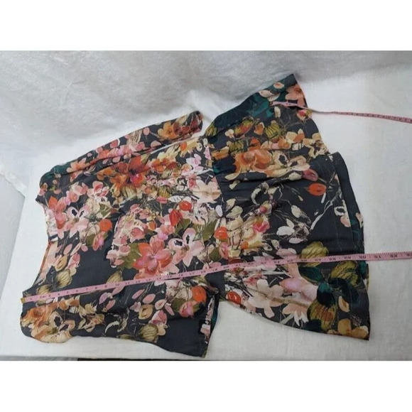 Meadow Rue floral print long mini rayon dress w/ pockets, women's size 2 A10 - Picture 8 of 10